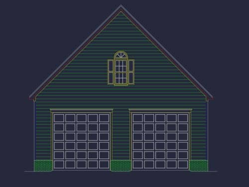 Two-Story Garage House Plan with Versatile CAD Design