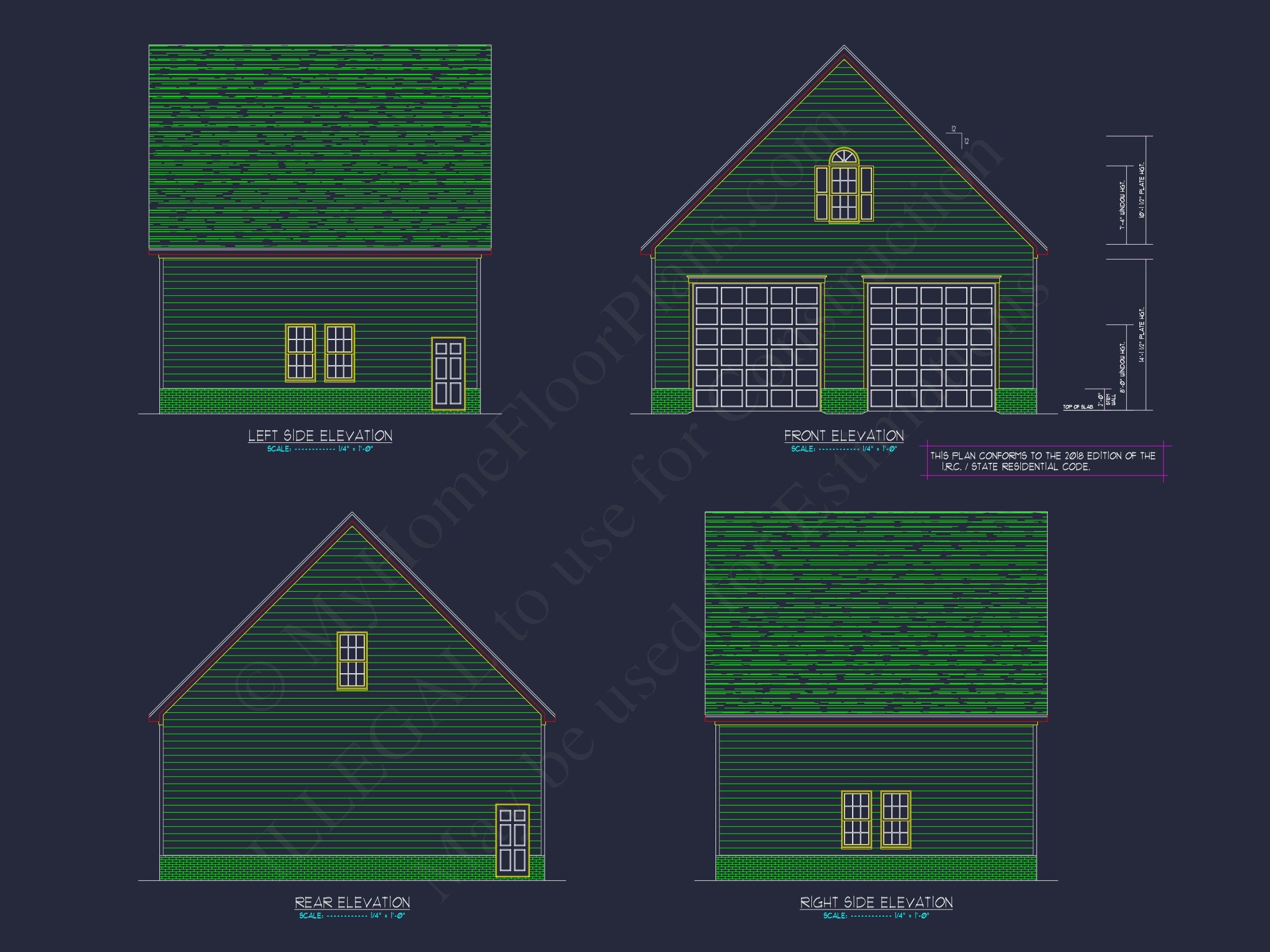 Two-Story Garage House Plan with Versatile CAD Design