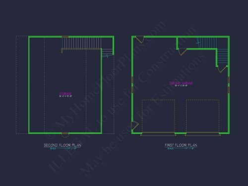 Two-Story Garage House Plan with Versatile CAD Design
