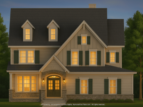 Versatile 2-Story House Plan with Craftsman Charm & Bonus Features