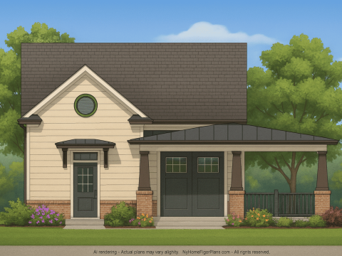 Versatile House Plan with Garage Workshop & Vaulted Ceilings