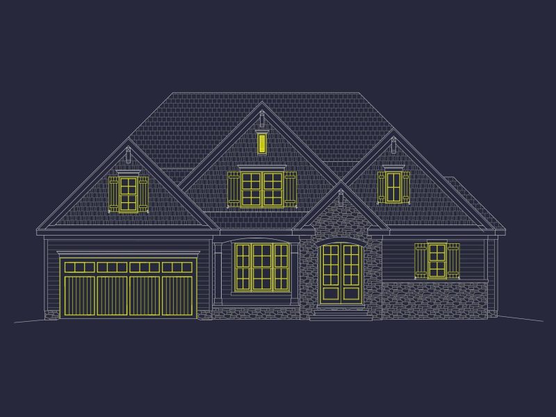 Well-Designed 2-Story House Plan with CAD Architecture & Blueprint
