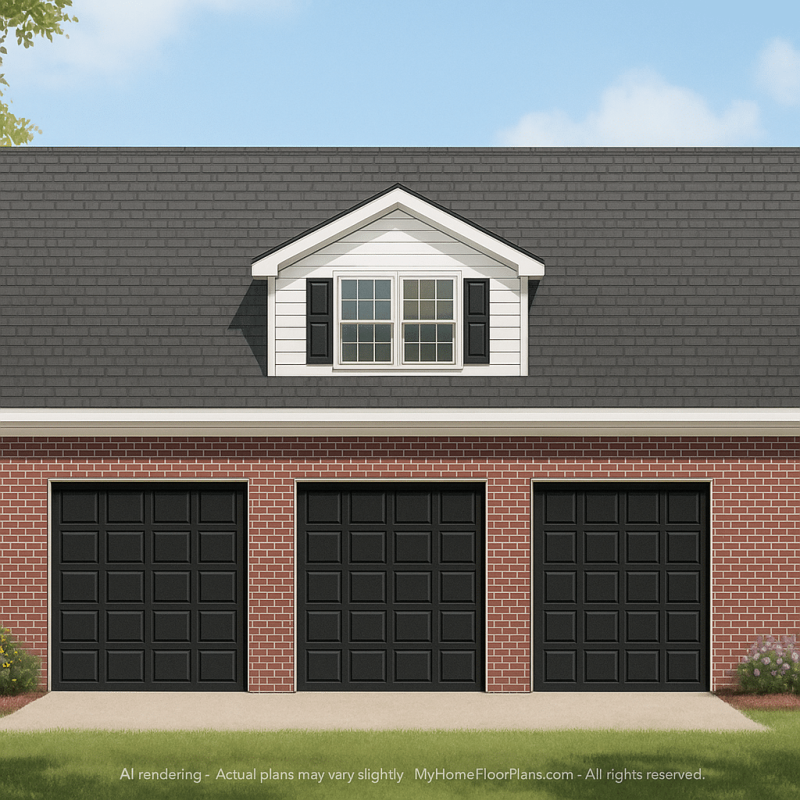arage apartment-style house plan