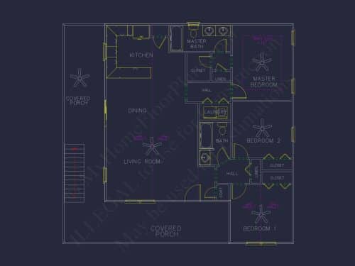 Beach Home Plan: 1,320 Sq. Ft. Coastal Design with CAD Floor Plan