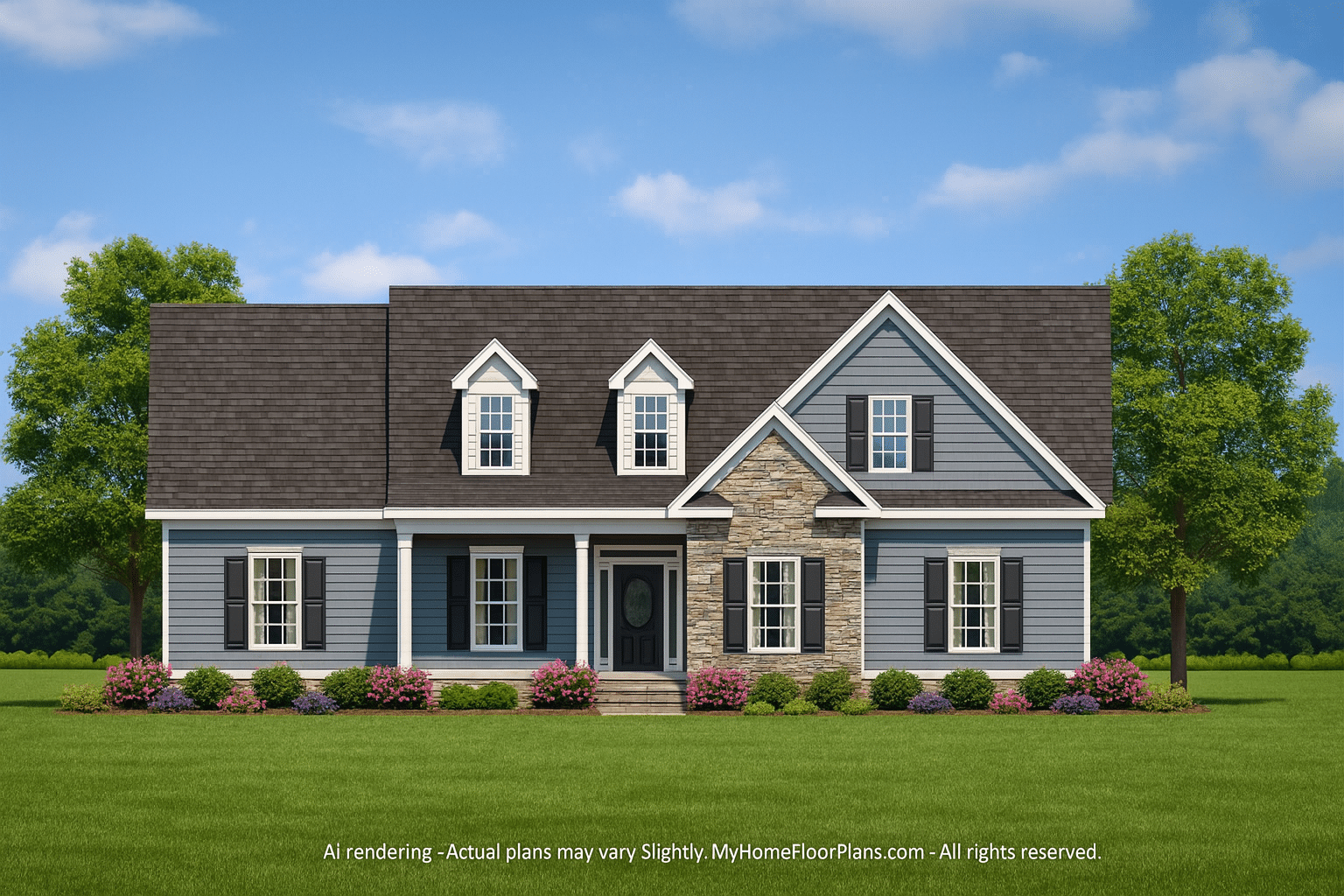 strongSpacious 56' Wide Home Plan with Bonus Room CAD Designs