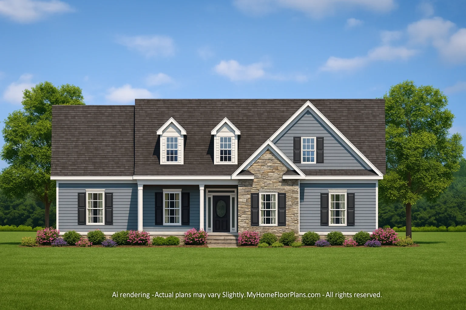 strongSpacious 56' Wide Home Plan with Bonus Room CAD Designs
