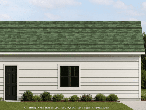 1200 Sq. Ft. Garage Floor Plan with Vaulted Ceilings & CAD Designs