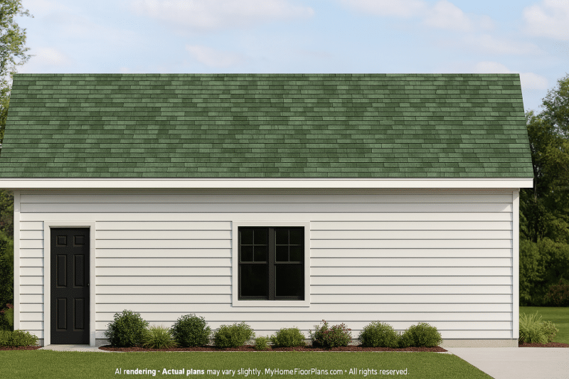1200 Sq. Ft. Garage Floor Plan with Vaulted Ceilings & CAD Designs