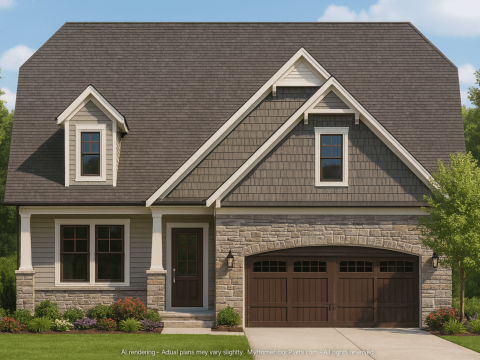 2-Story 4-Bedroom Craftsman House Plan with Front-Entry Garage