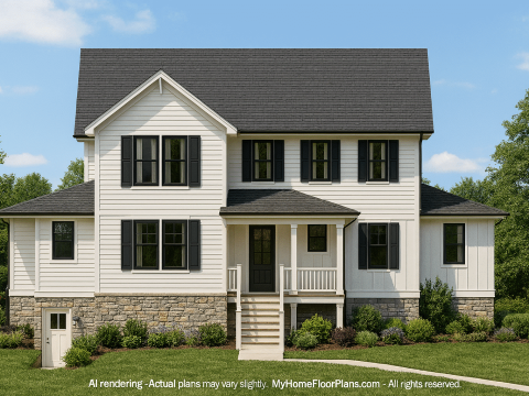 2-Story Coastal House Plan with Elevator and Screened Porch