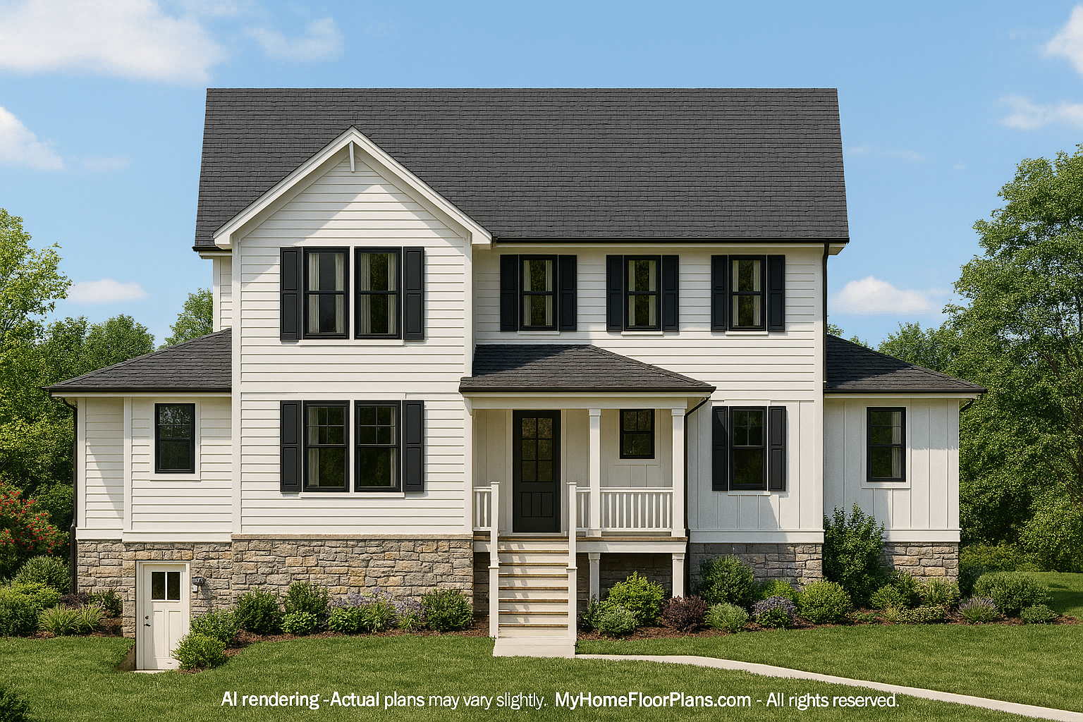 2-Story Coastal House Plan with Elevator and Screened Porch