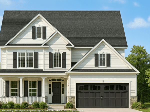 2-Story Home Design Blueprint with Craftsman-Inspired Charm