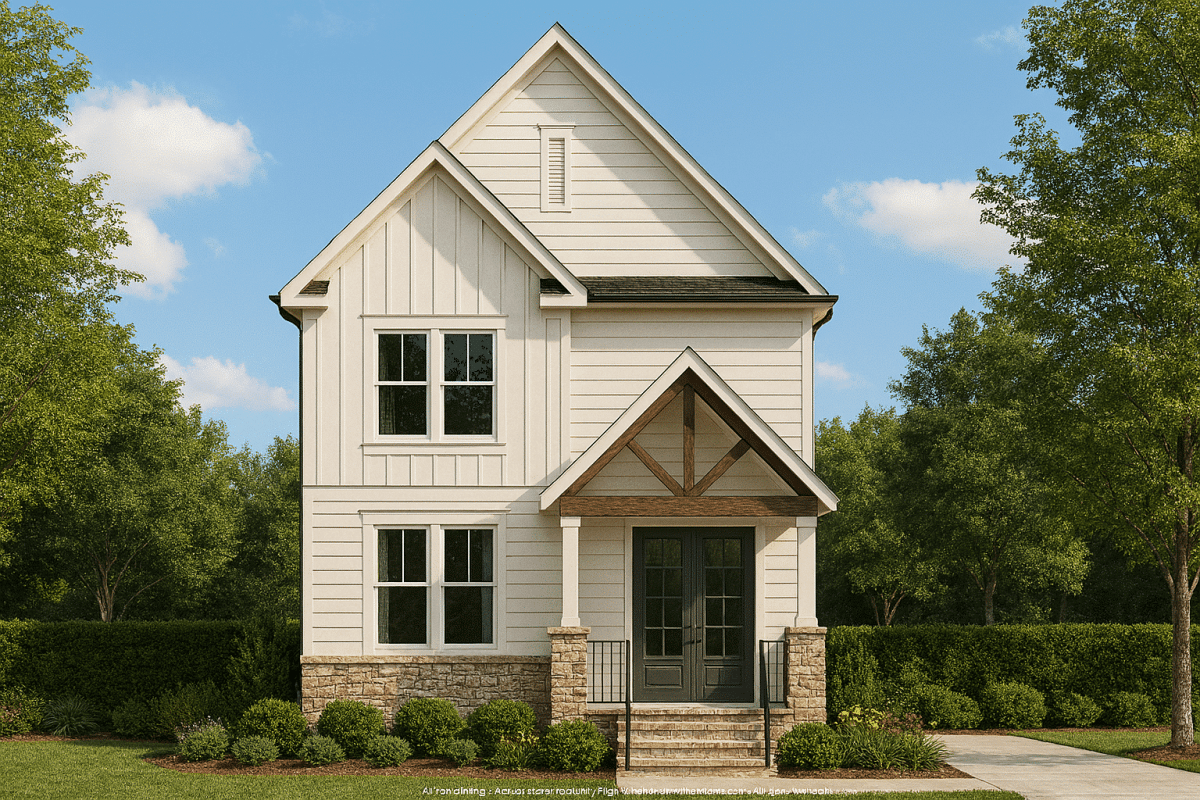 2-Story House Plan with 3 Bedrooms & Craftsman Architecture