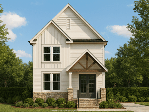 2-Story House Plan with 3 Bedrooms & Craftsman Architecture