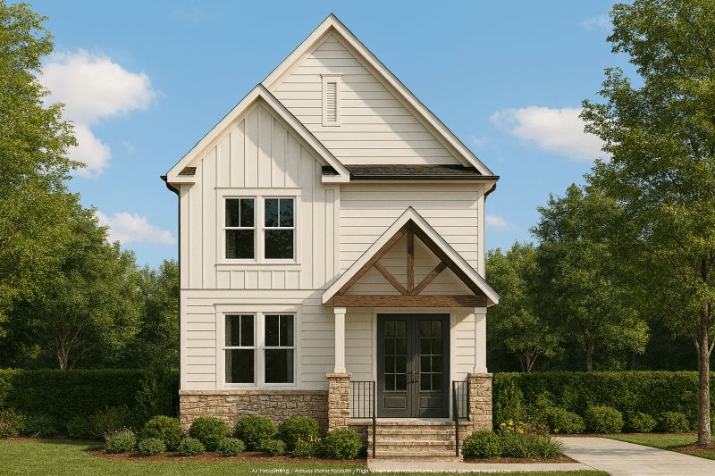 2-Story House Plan with 3 Bedrooms & Craftsman Architecture