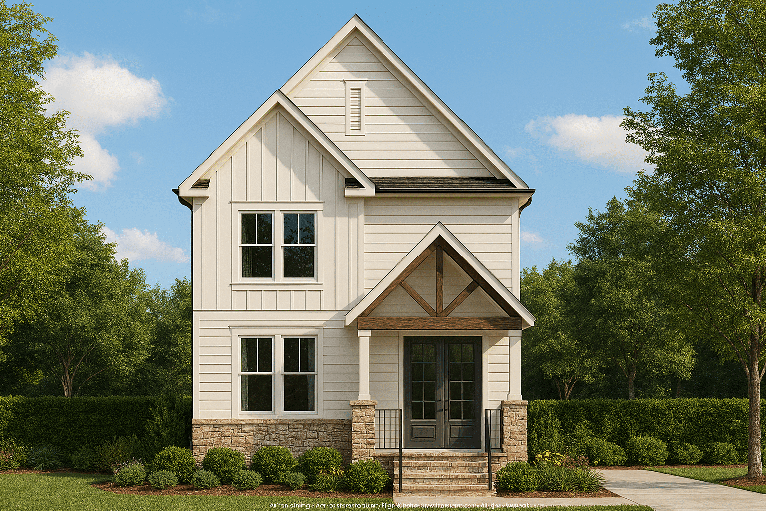 2-Story House Plan with 3 Bedrooms & Craftsman Architecture