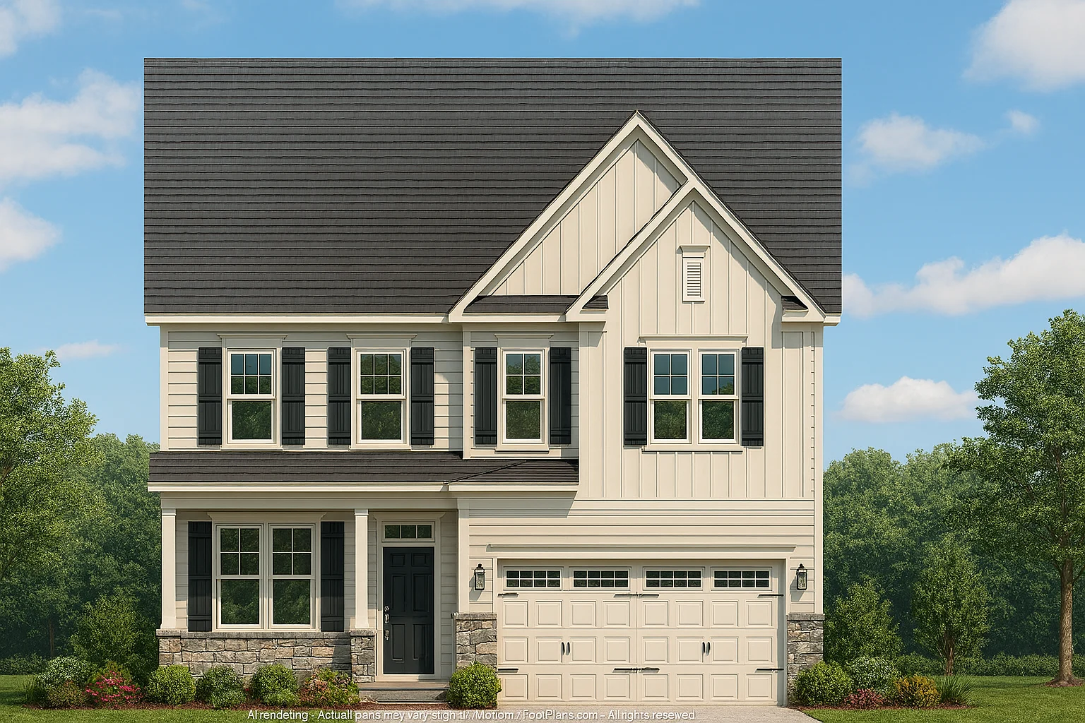 2-Story House Plan with 4 Bedrooms and Detailed CAD Designs