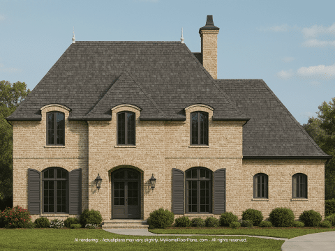 3-Story House Plan with Basement, Balcony & Open Floor Layout