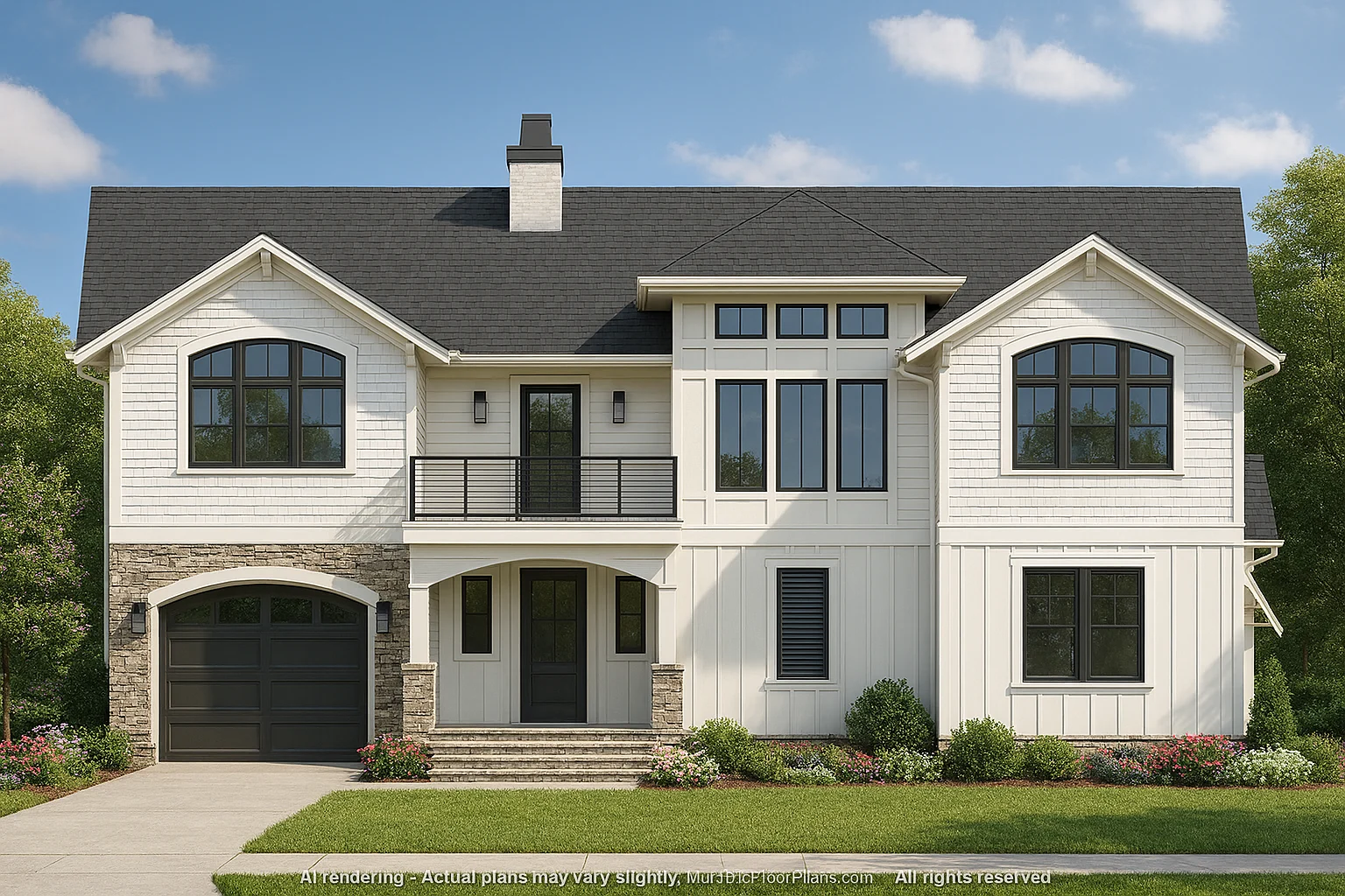 4-Bedroom Coastal Home Plan with 2 Floors and Open Design