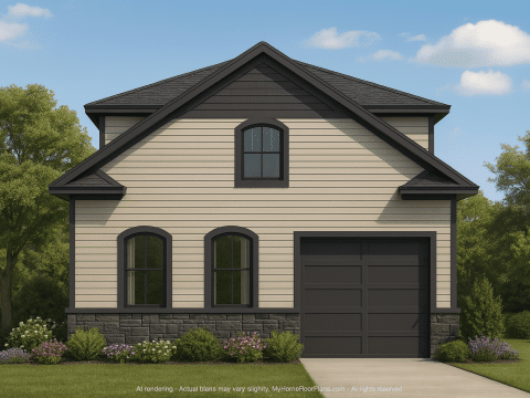 Affordable 2-Story Garage Plan with Living Space and CAD Designs