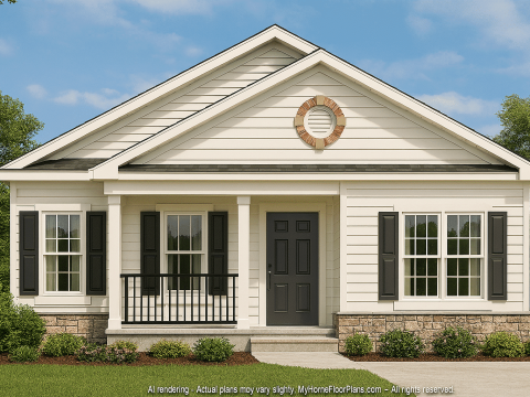 Affordable 4-Bedroom House Plan with Craftsman Design