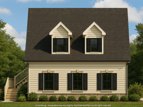 Affordable Ranch Home Floor Plan with Open Layout and 3 Bedrooms