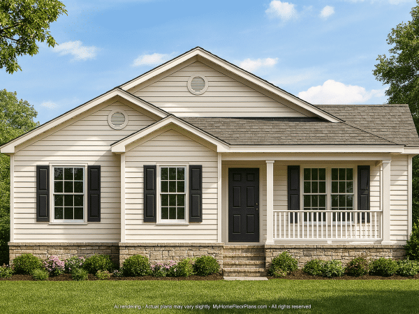 Affordable Ranch House Plan with 6 Bedrooms and CAD Blueprints
