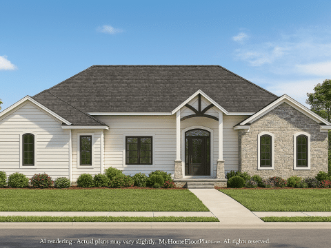 Architectural Home Floor Plan with CAD Designs and Blueprint