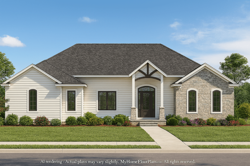 Architectural Home Floor Plan with CAD Designs and Blueprint