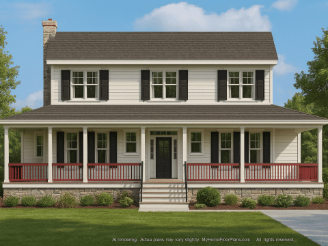 Beach Home Design with Wraparound Porch and Coastal Elegance