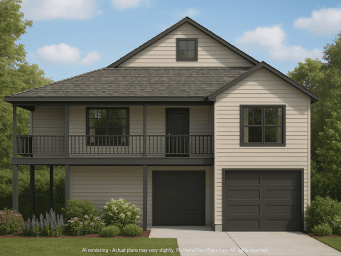 Beach Home Plan 1,320 Sq. Ft. Coastal Design with CAD Floor Plan