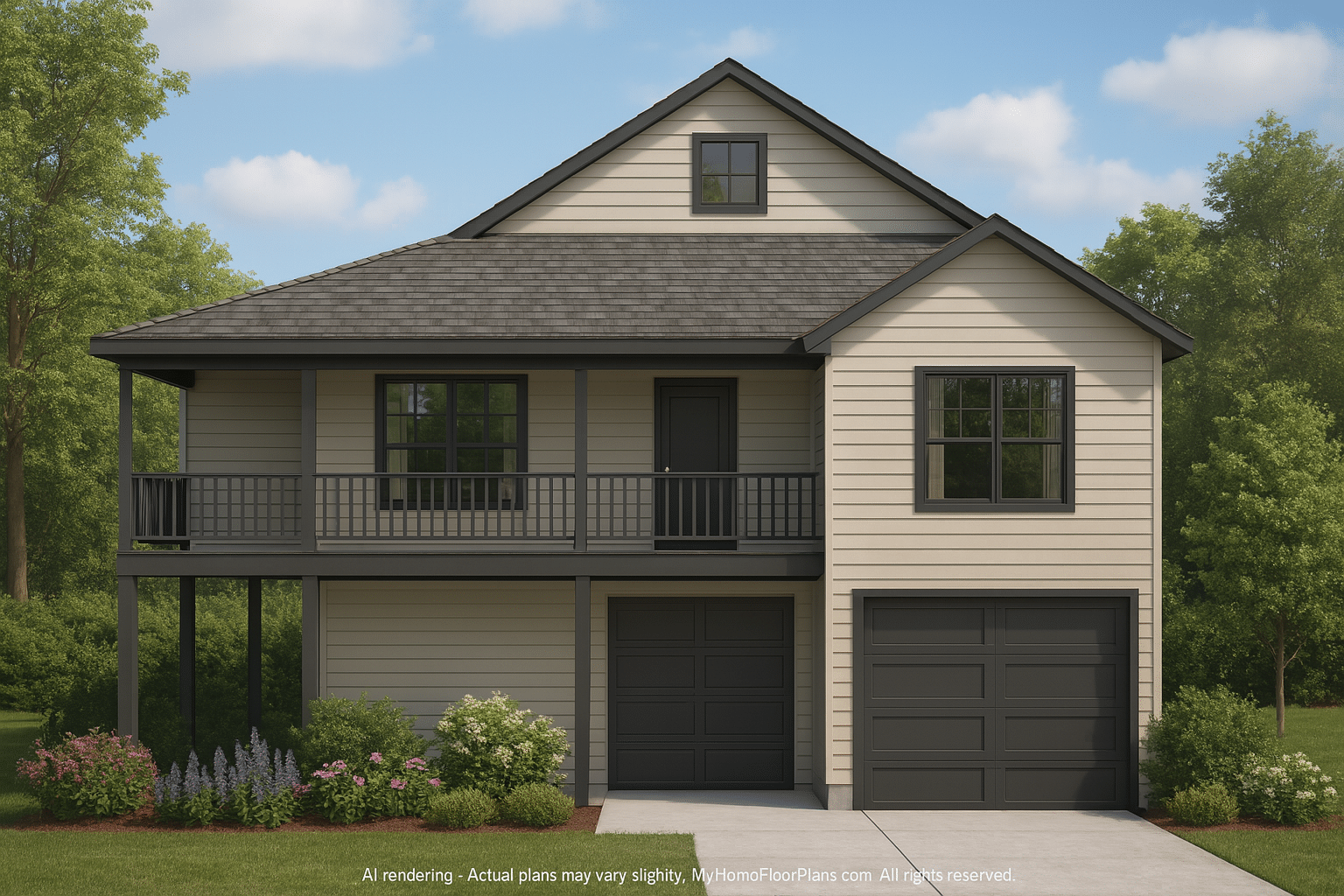 Beach Home Plan 1,320 Sq. Ft. Coastal Design with CAD Floor Plan