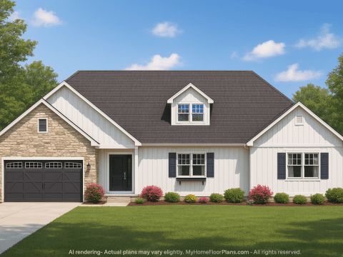 Beautiful 1-Story House Plan with Vaulted Ceilings & Screened Porch