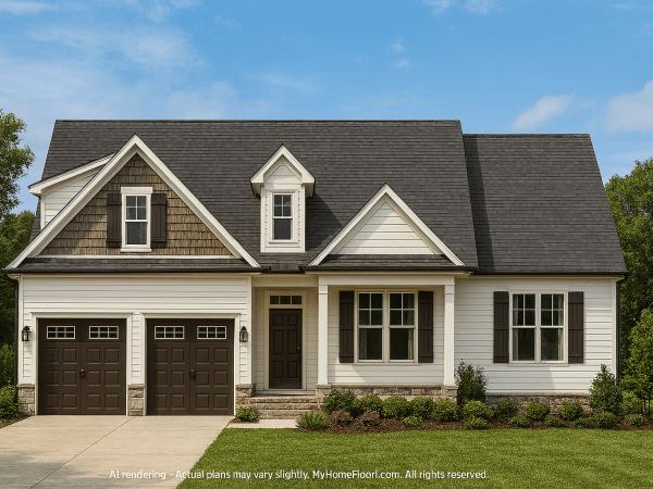 Beautiful 1.5-Story Craftsman House Plan with Vaulted Ceilings