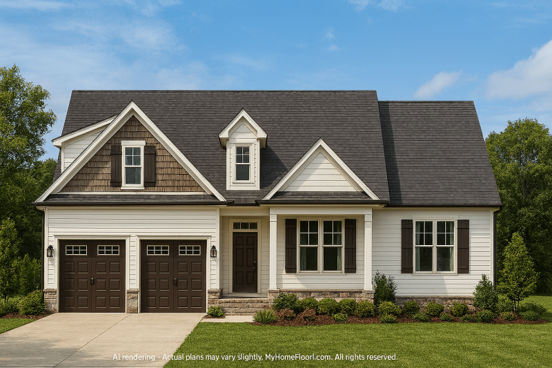 Beautiful 1.5-Story Craftsman House Plan with Vaulted Ceilings