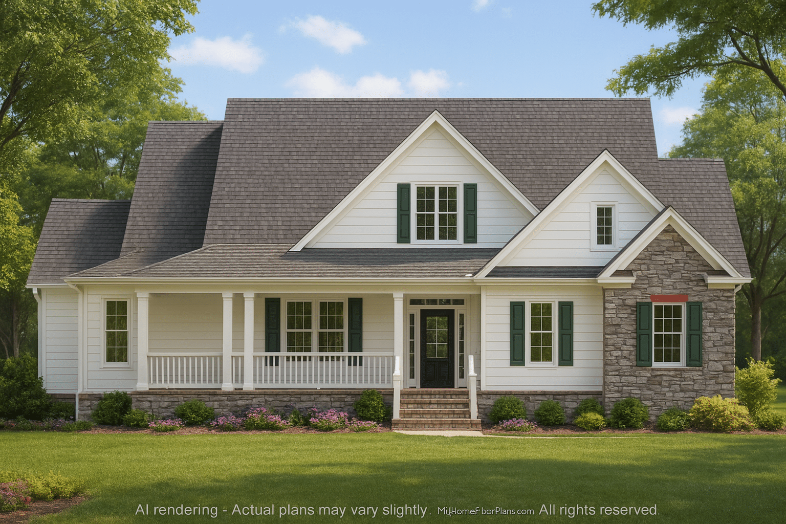 Beautiful 1.5-Story House Plan with Craftsman Charm