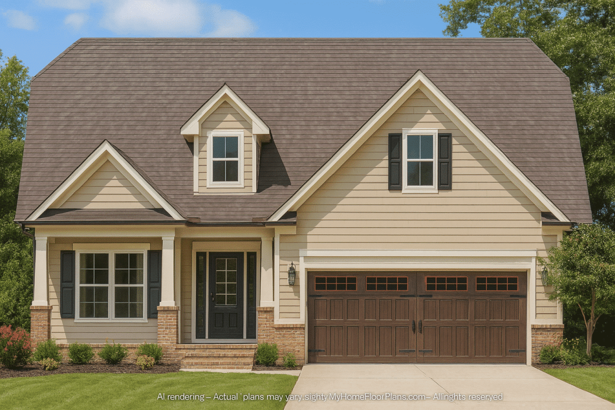 Beautiful 2-Story Craftsman House Plan with Bonus Room & Office
