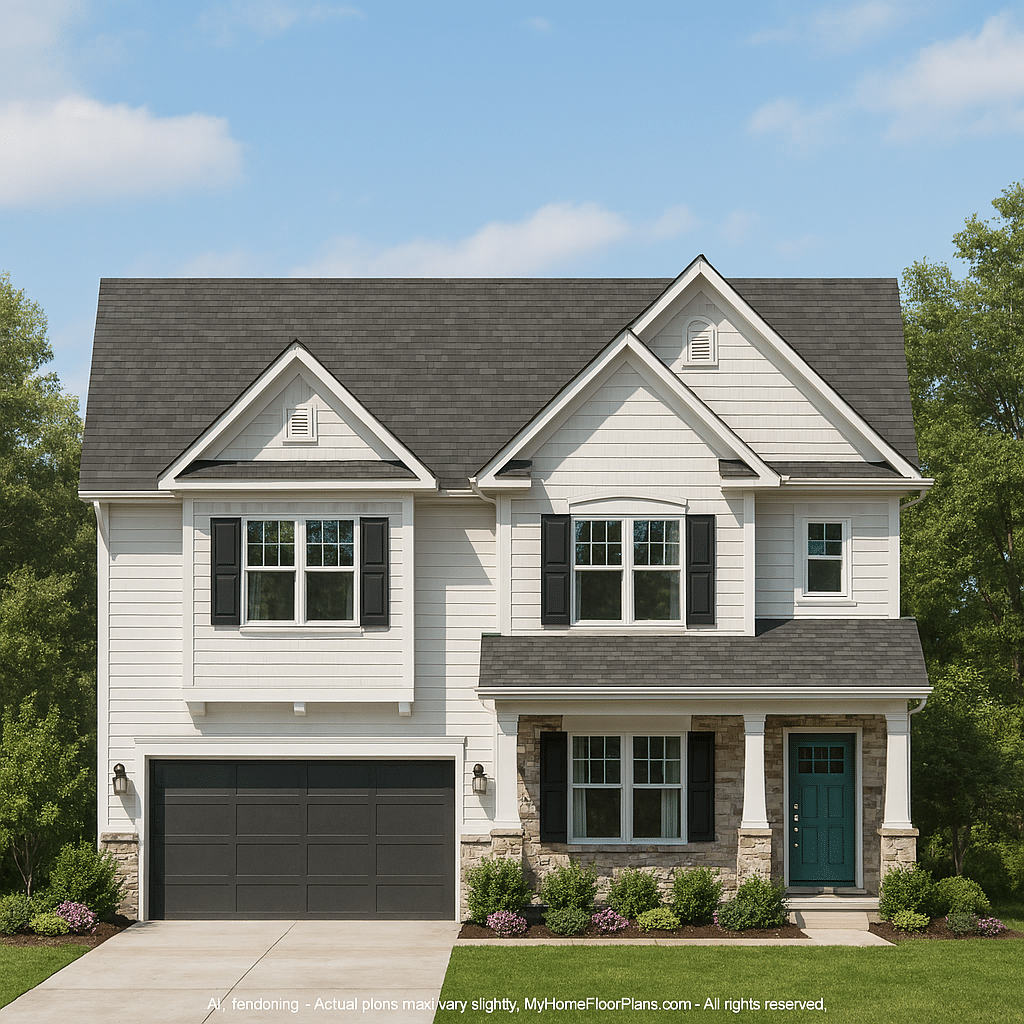 Beautiful 2-Story Home Plan with CAD Designs and 13 Elevations