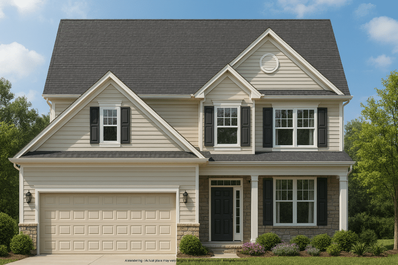 Beautiful 2-Story House Plan with 4 Bedrooms, 2.5 Baths, and CAD Designs