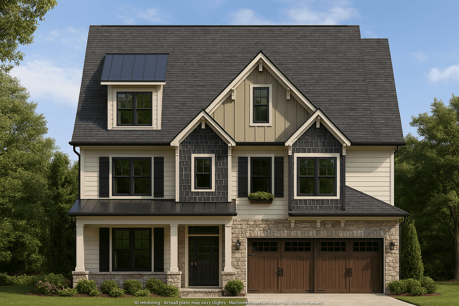 Beautiful 2-Story House Plan with Craftsman Architectural Details