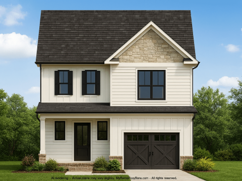 Beautiful 2-Story House Plan with Craftsman Style & Open Layout