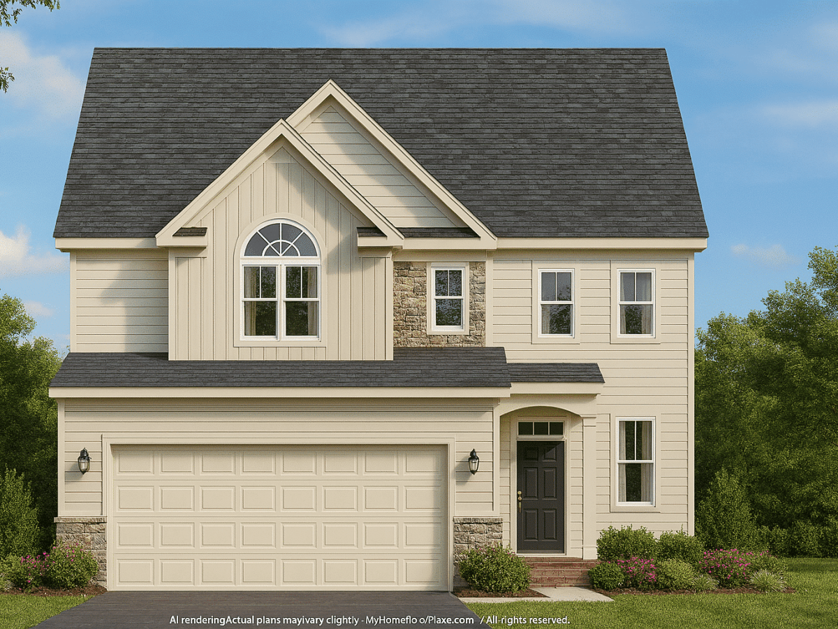 Beautiful 2-Story House Plan with Open Layout and Attic Storage