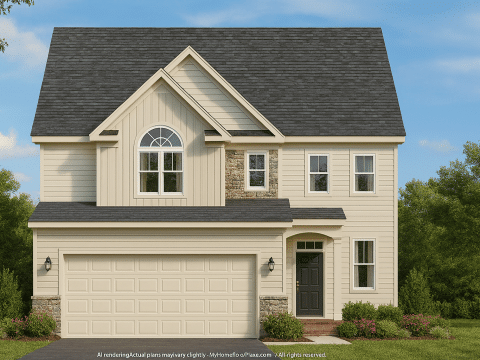 Beautiful 2-Story House Plan with Open Layout and Attic Storage