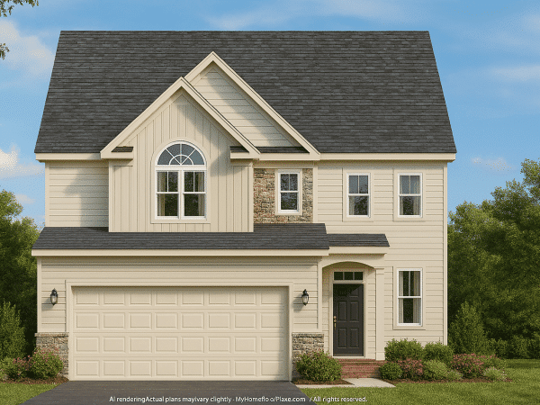 Beautiful 2-Story House Plan with Open Layout and Attic Storage