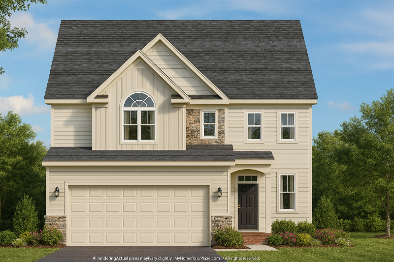Beautiful 2-Story House Plan with Open Layout and Attic Storage
