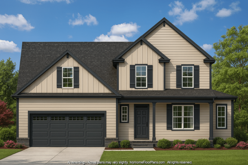 Beautiful 2-Story House Plan with Traditional CAD Designs