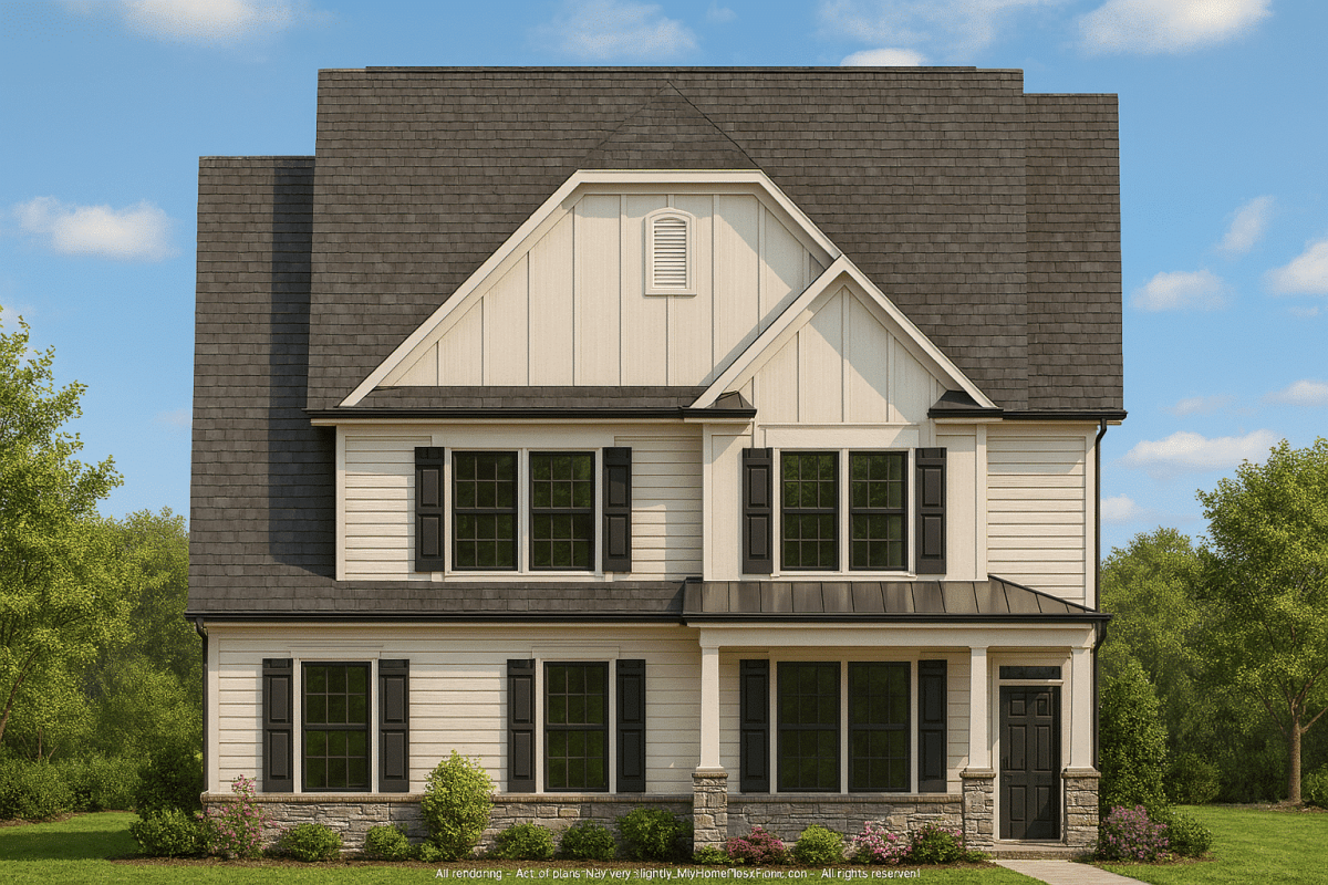 Beautiful 2-Story Traditional House Plan with Open Layout & Timeless Details
