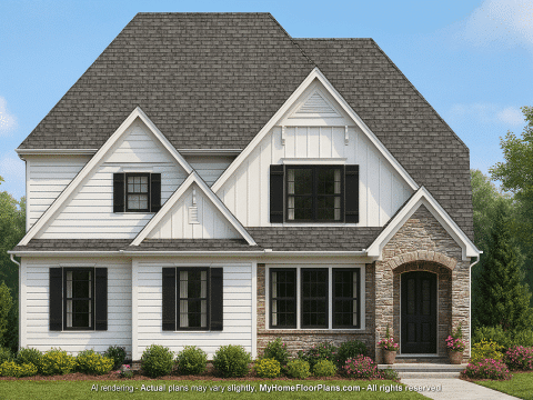 Beautiful 2.5-Story House Plan with Craftsman Charm & CAD Blueprints