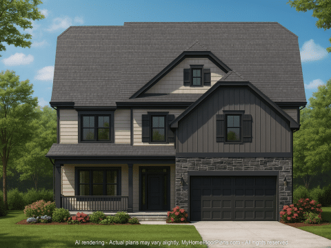 Beautiful 4-Bedroom Home Plan with Open Floor Designs & CAD Blueprint