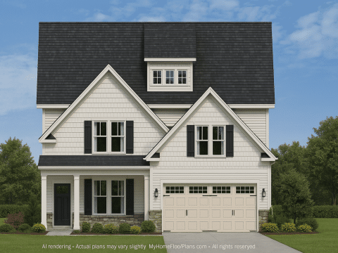 Beautiful 4-Bedroom House Plan with Craftsman Style & CAD Blueprints